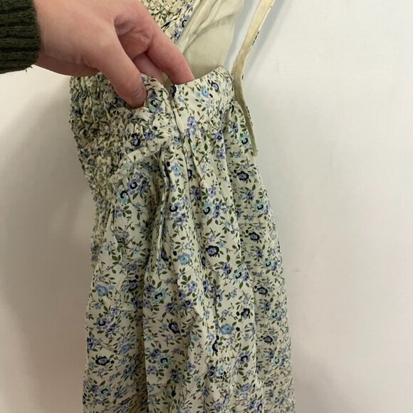 NEW NWT FREE PEOPLE Petunia Sleeveless Mini Dress Beige Floral Backless Small S - Picture 8 of 16